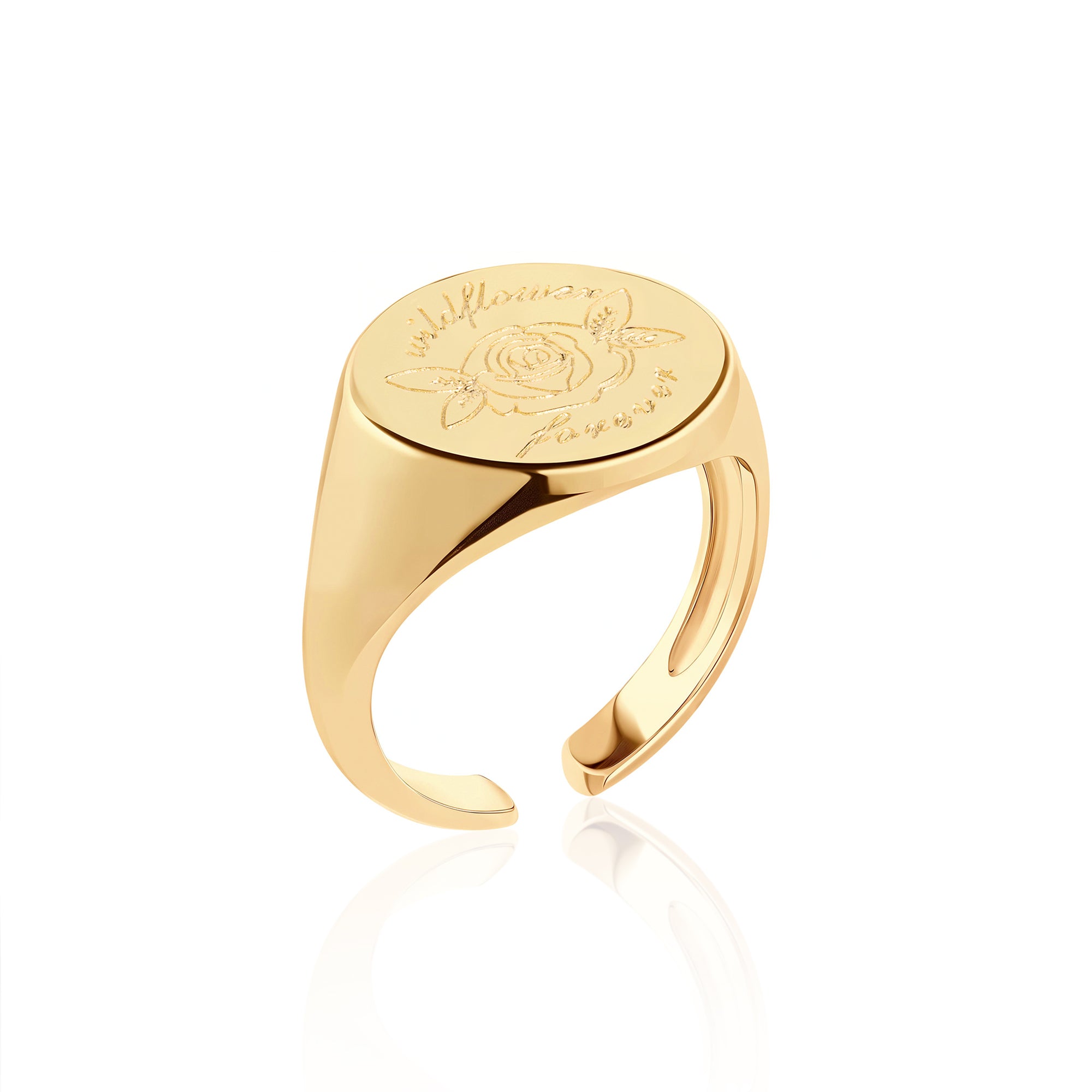 Wildflower on sale signet ring